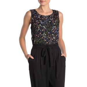 NWT Nordstrom DR2 Sleeveless Shell Floral Blouse